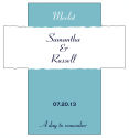 Customized Classic Rectangle Wine Wedding Label 3.5x3.75
